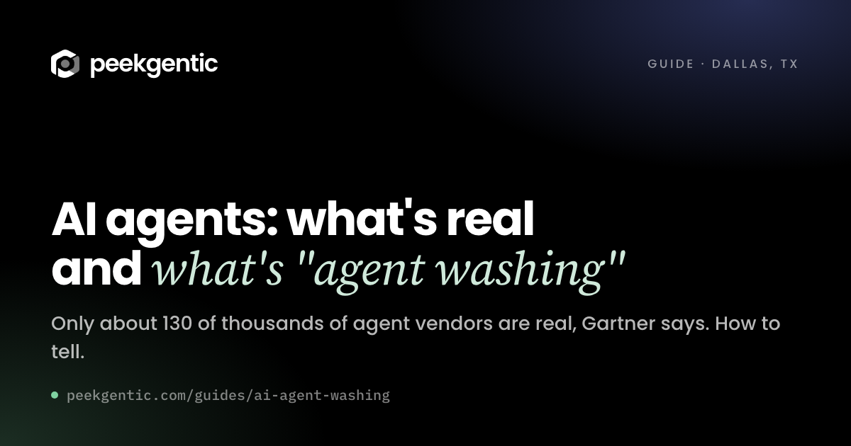 Preview card reading AI agents: what's real and what's agent washing.