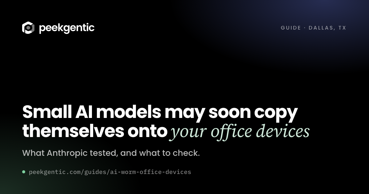 Preview card reading Small AI models may soon copy themselves onto your office devices