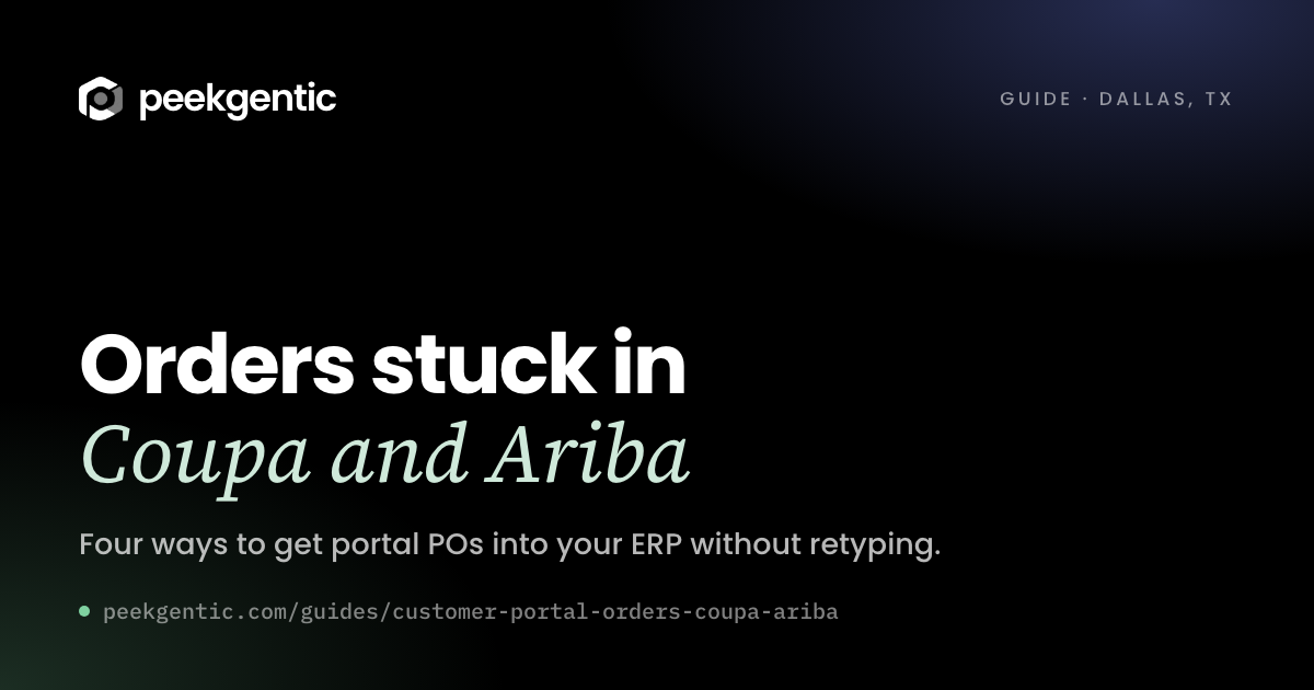 Preview card reading Orders stuck in Coupa and Ariba