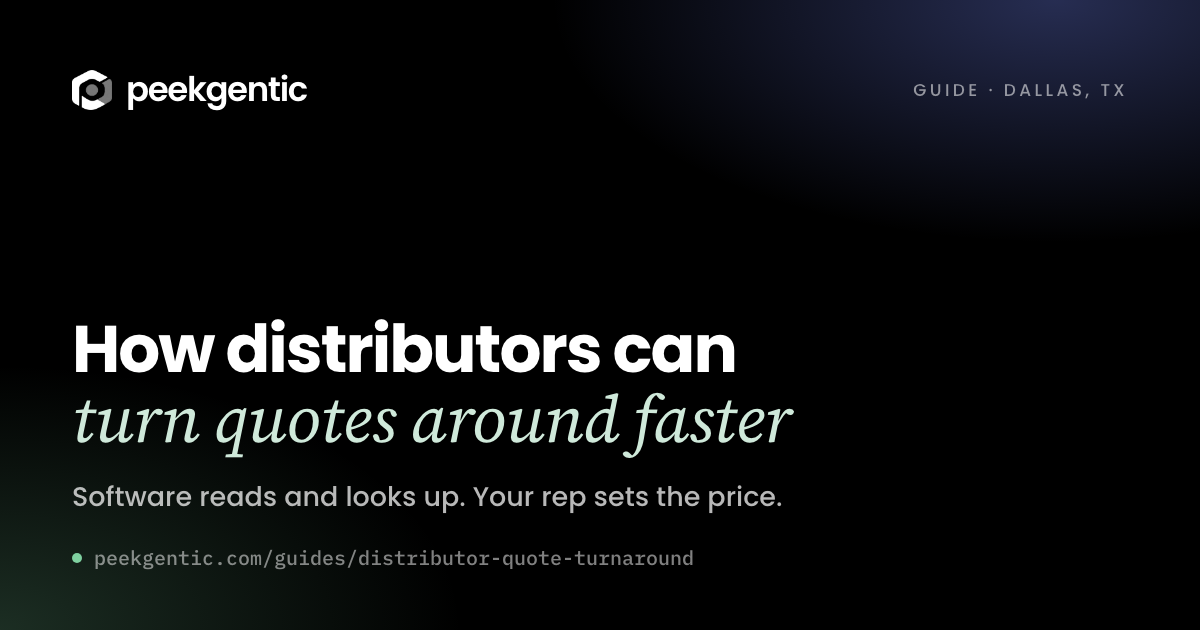 Preview card reading How distributors can turn quotes around faster.