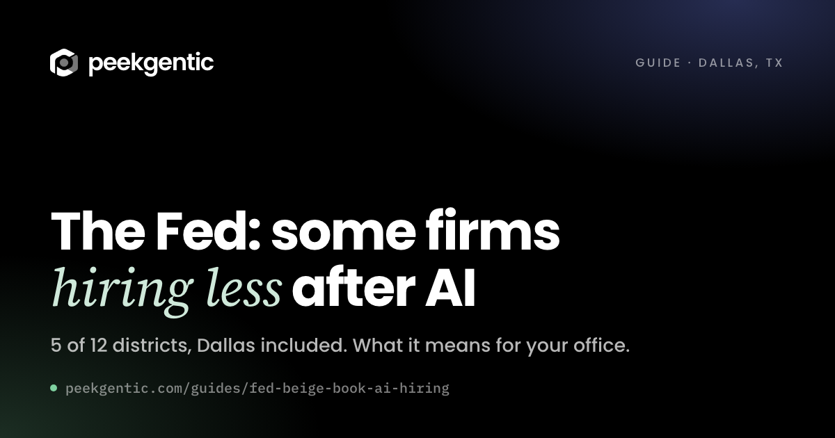 Preview card reading The Fed: some firms hiring less after AI