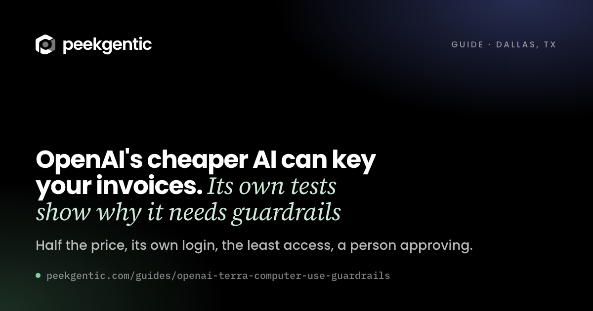 Preview card reading OpenAI's cheaper AI can key your invoices. Its own tests show why it needs guardrails.