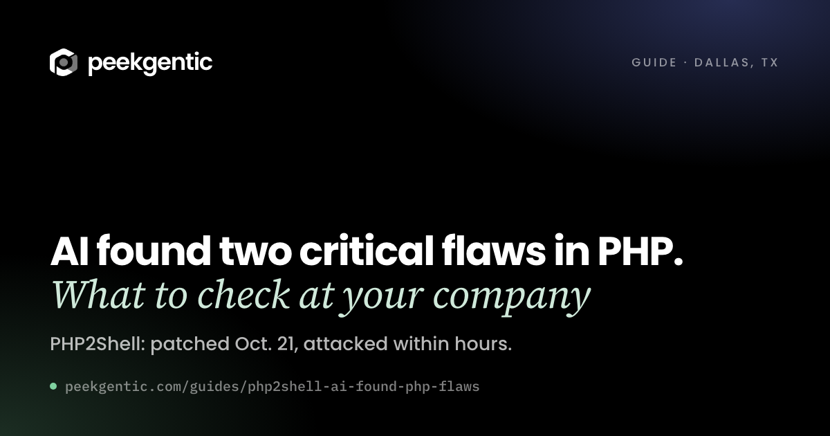 Preview card reading AI found two critical flaws in PHP. What to check at your company.