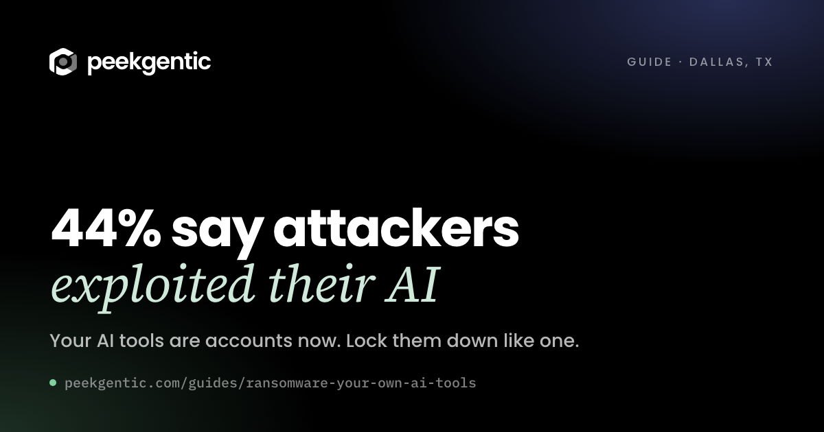 Preview card reading 44% say attackers exploited their AI