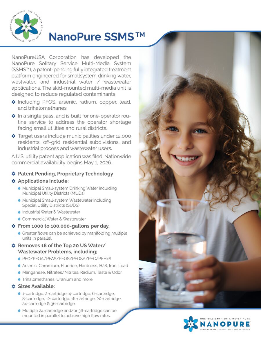 SSMS brochure: applications, sizes and contaminants removed